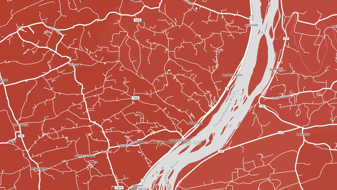 17864, PA block-group political-lean map