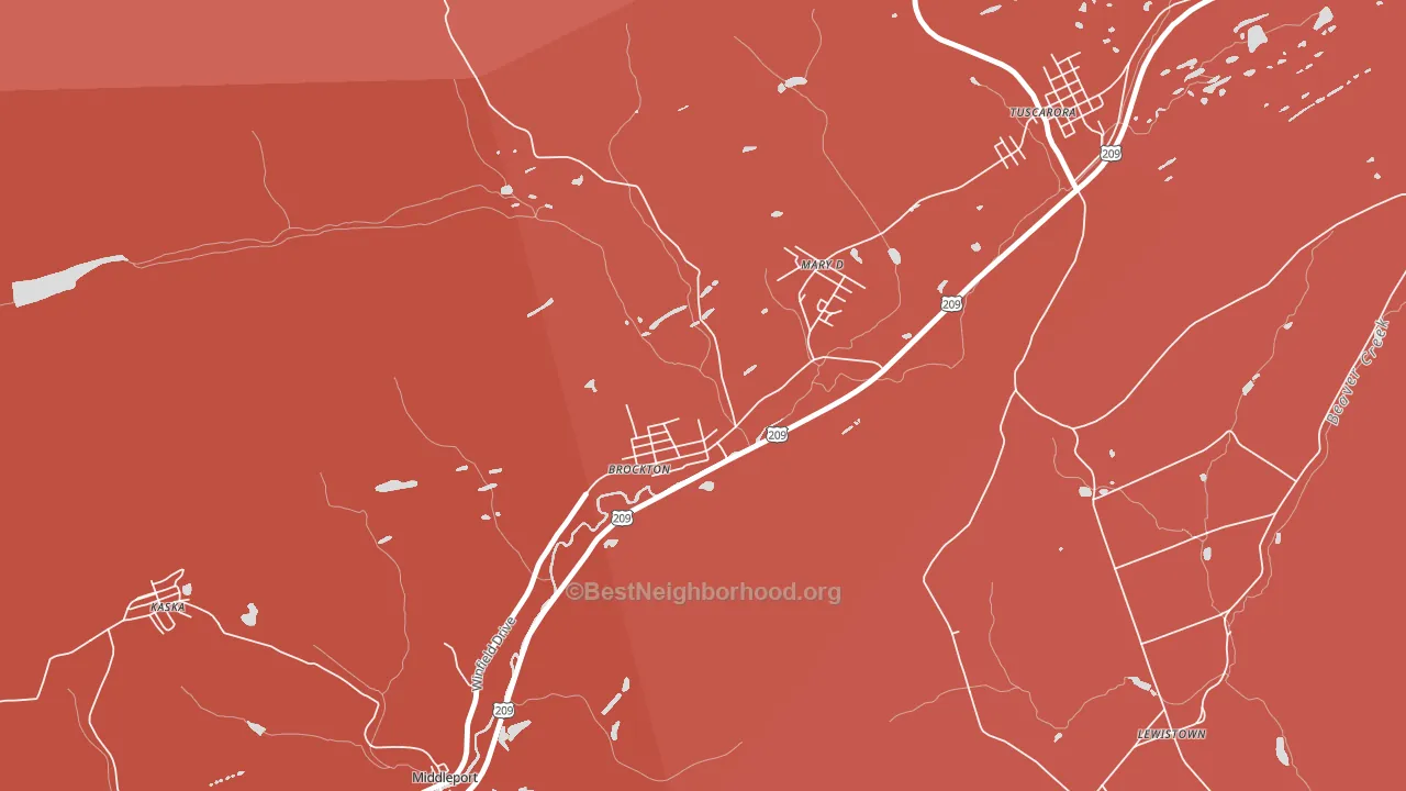 17925, PA block-group political-lean map