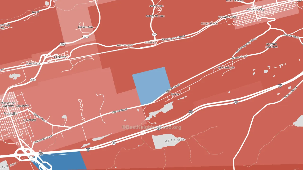 17932, PA block-group political-lean map