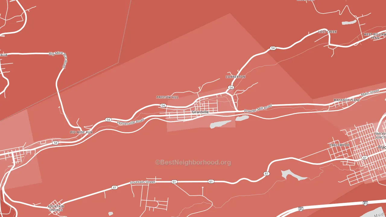 17935, PA block-group political-lean map