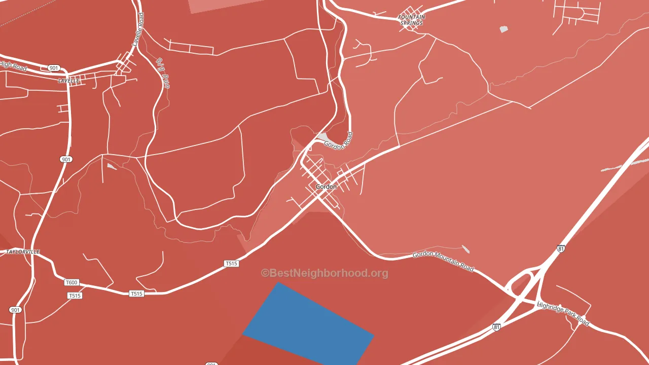 17936, PA block-group political-lean map