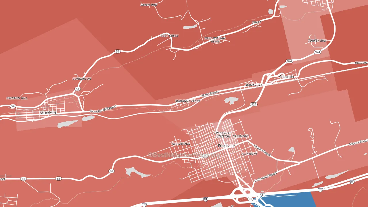 17949, PA block-group political-lean map