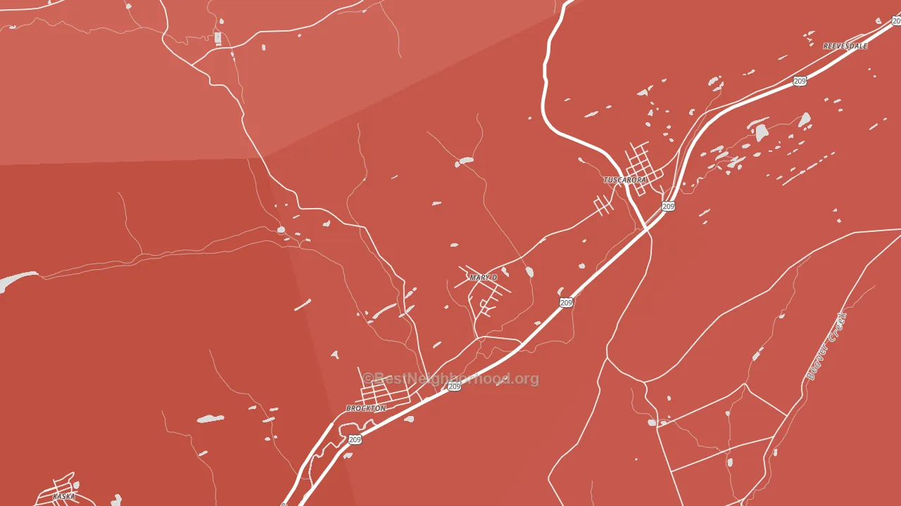 17952, PA block-group political-lean map