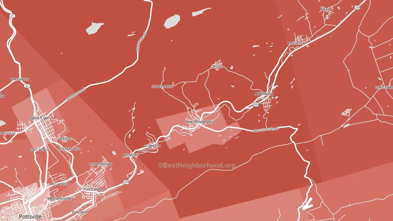 17959, PA block-group political-lean map