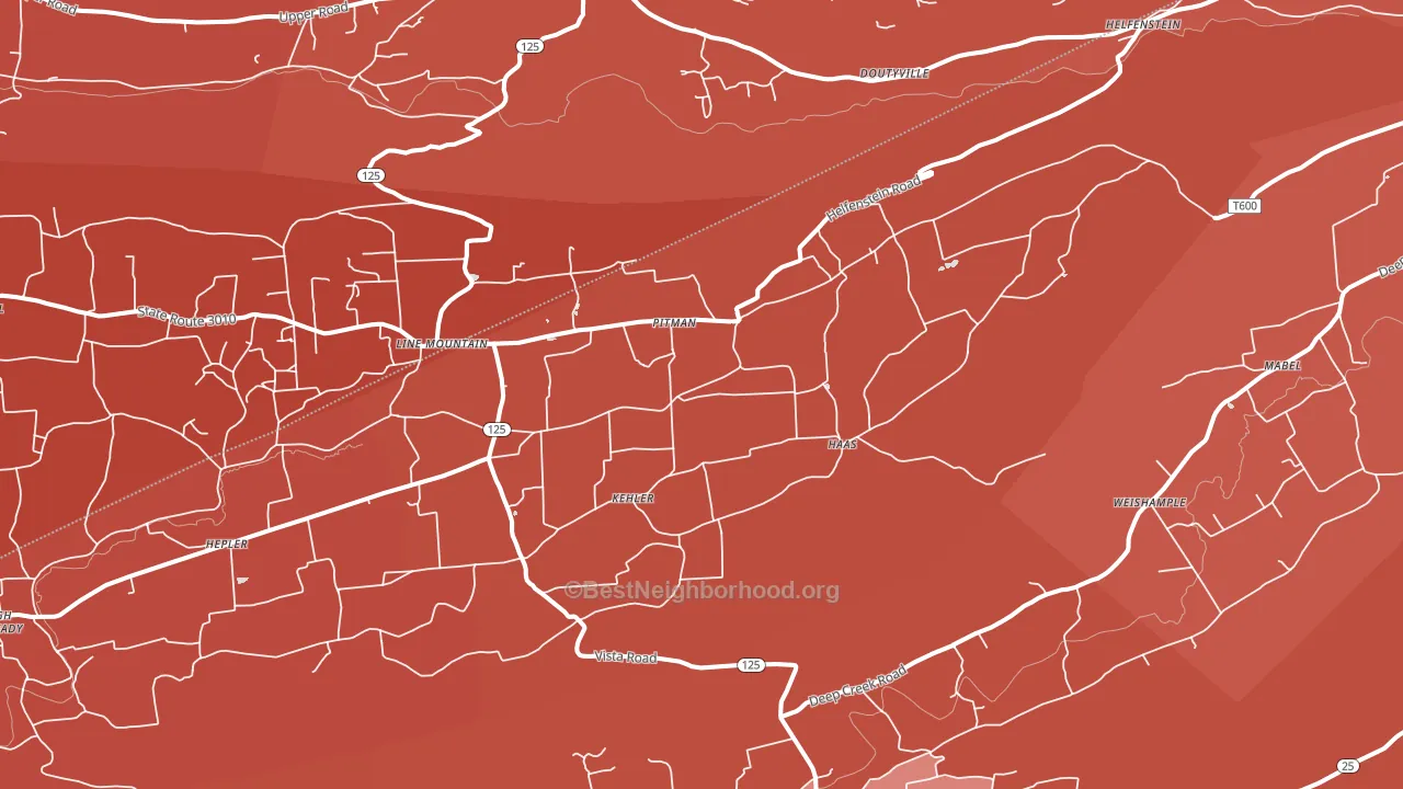 17964, PA block-group political-lean map
