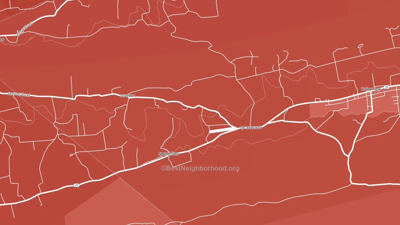 17968, PA block-group political-lean map