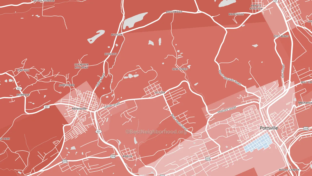 17974, PA block-group political-lean map