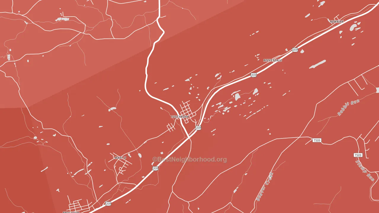 17982, PA block-group political-lean map