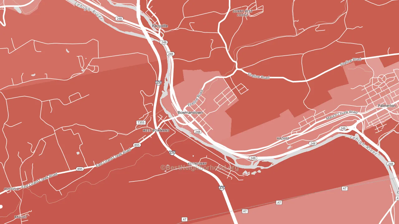 18030, PA block-group political-lean map
