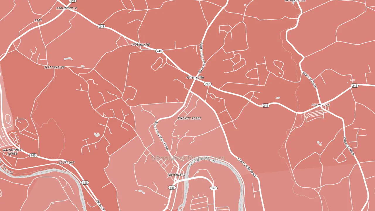 18035, PA block-group political-lean map