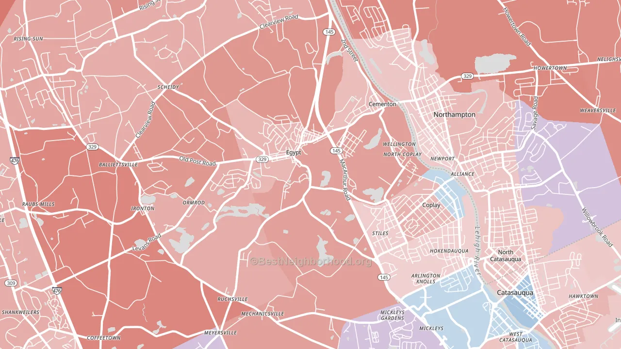 18037, PA block-group political-lean map