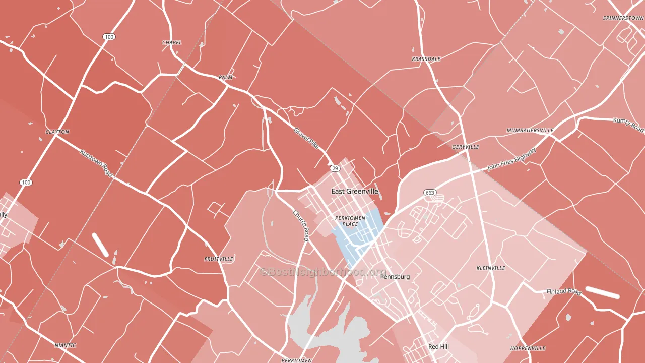 18041, PA block-group political-lean map