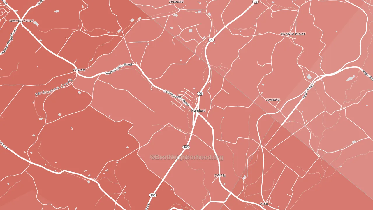 18056, PA block-group political-lean map