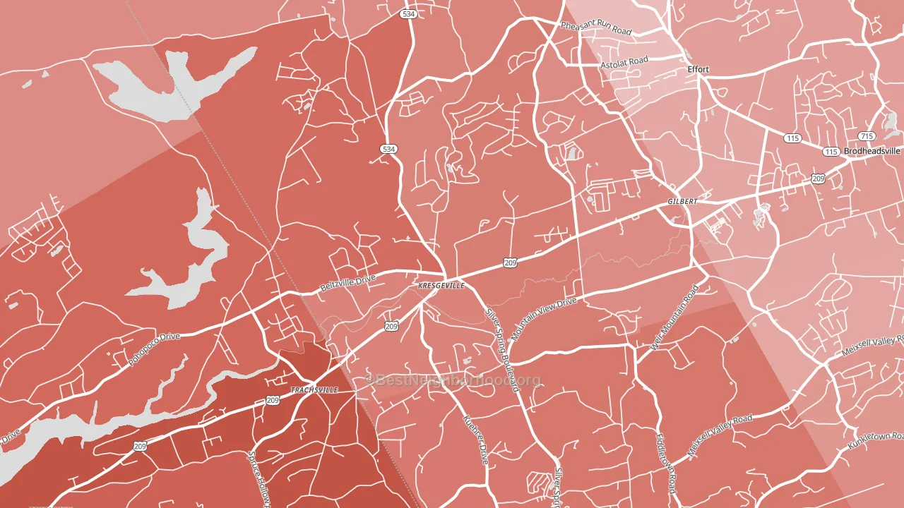 18058, PA block-group political-lean map