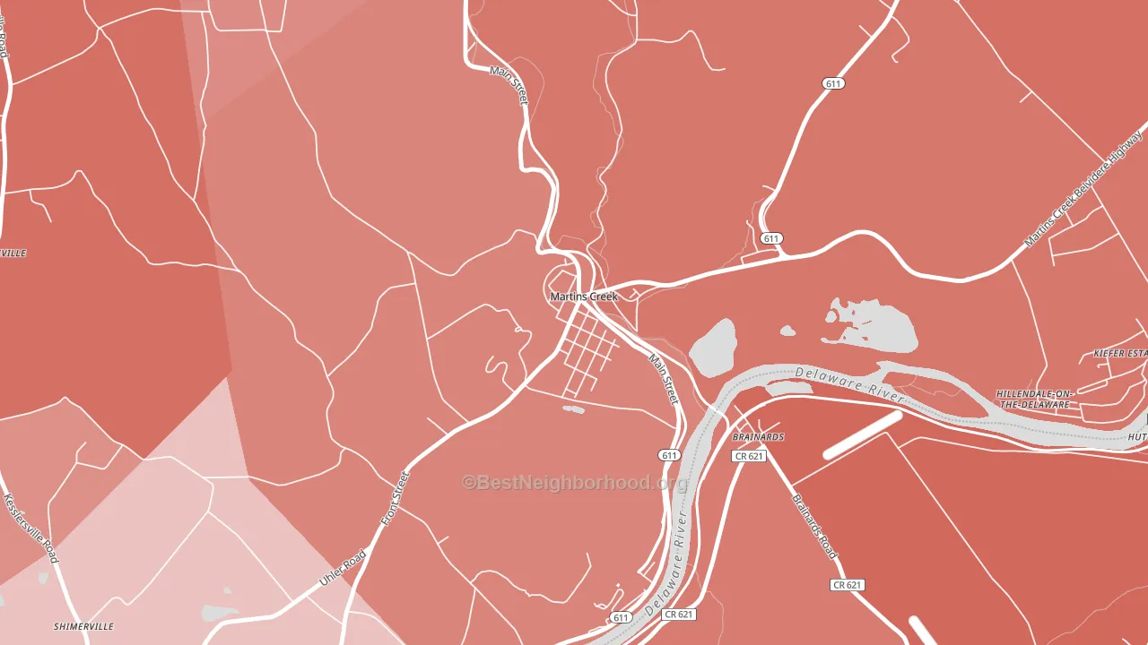 18063, PA block-group political-lean map