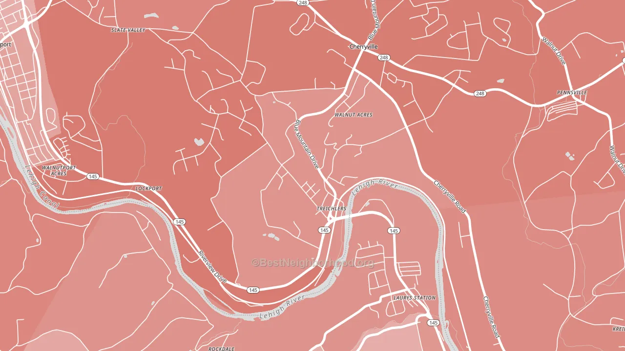 18086, PA block-group political-lean map