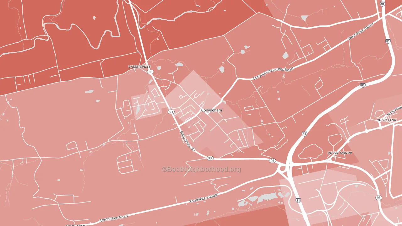 18219, PA block-group political-lean map