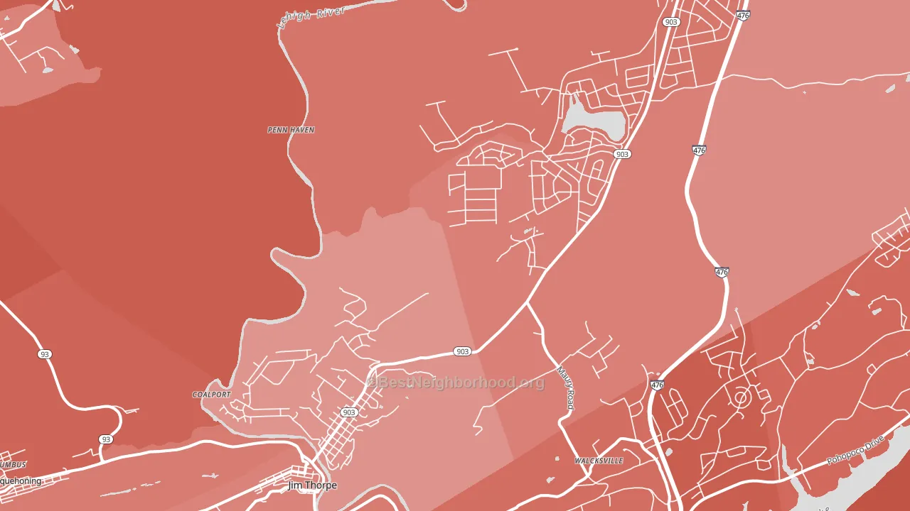 18229, PA block-group political-lean map