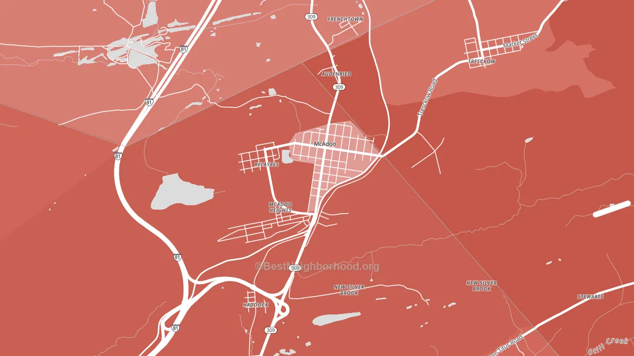 18237, PA block-group political-lean map