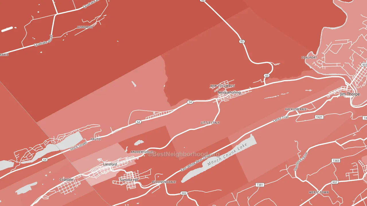 18240, PA block-group political-lean map