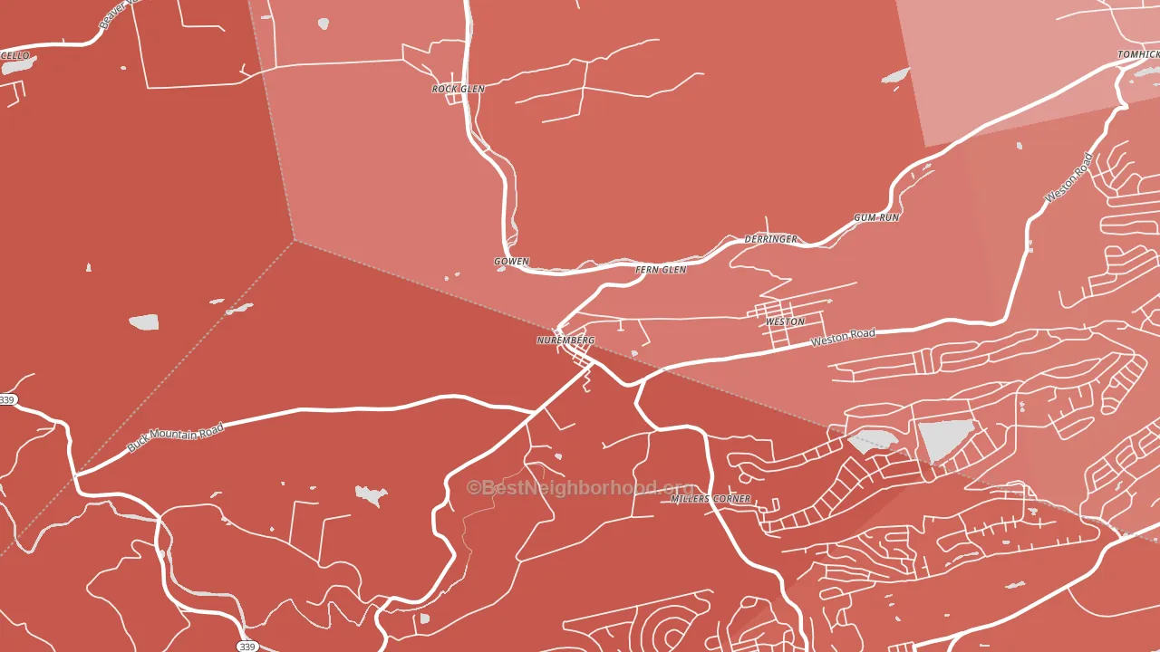 18241, PA block-group political-lean map