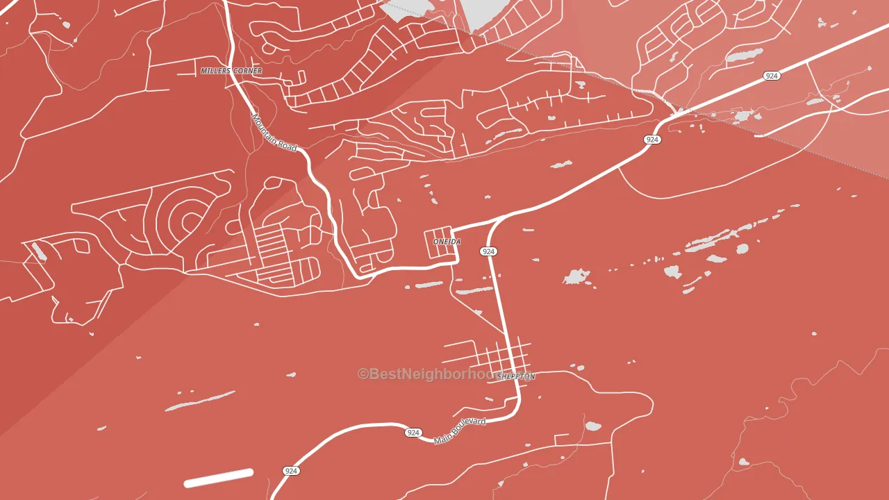 18242, PA block-group political-lean map