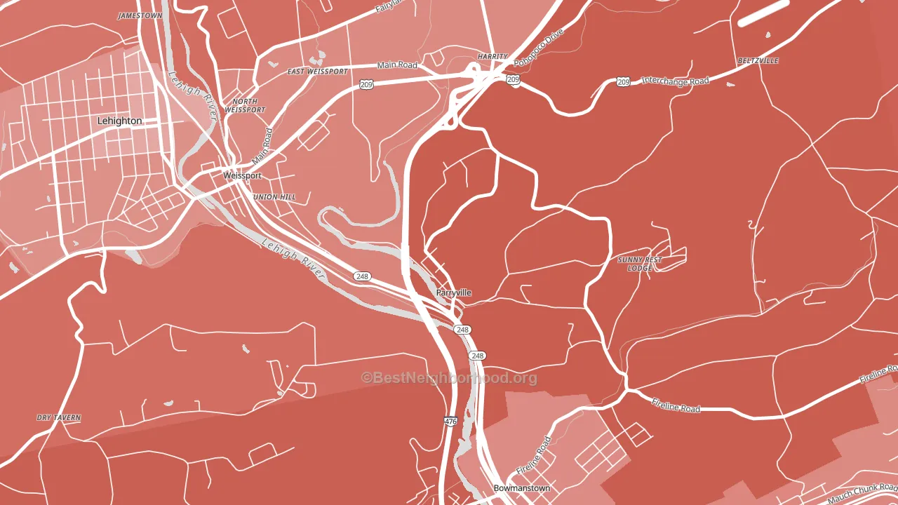 18244, PA block-group political-lean map