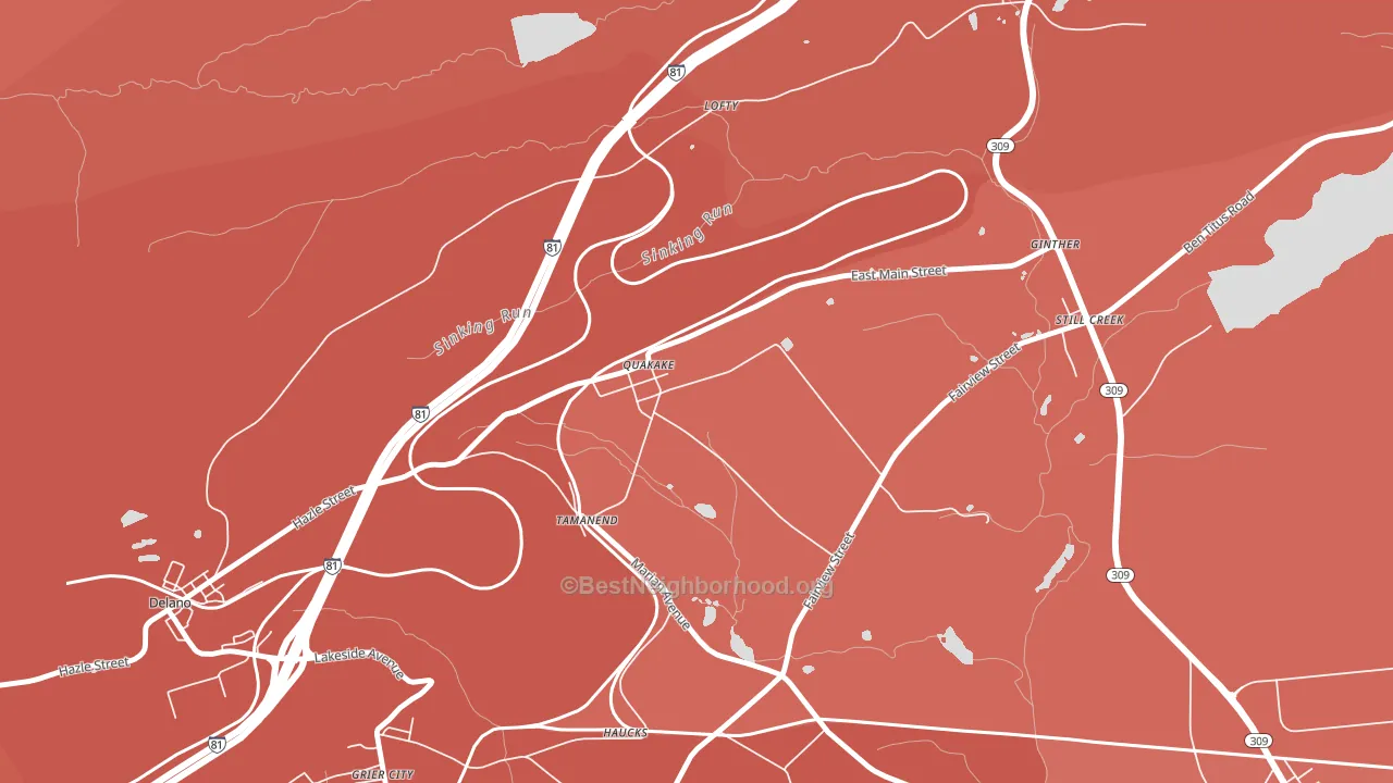 18245, PA block-group political-lean map