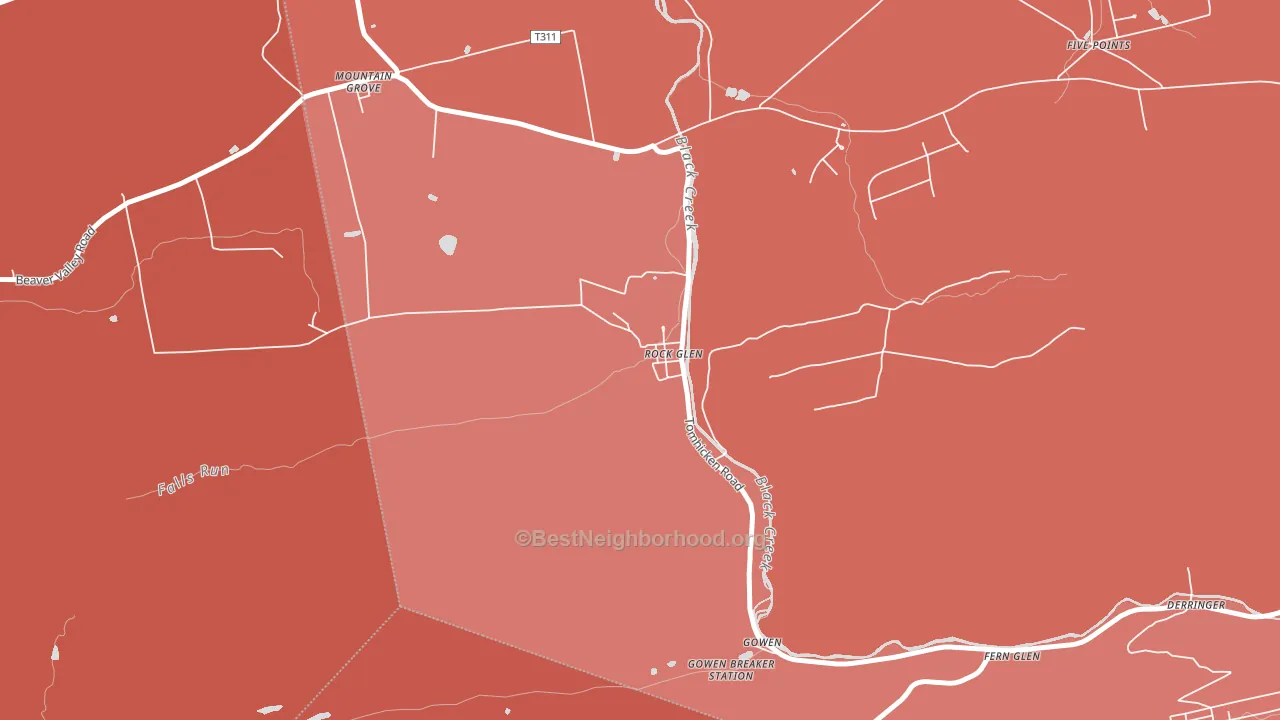 18246, PA block-group political-lean map