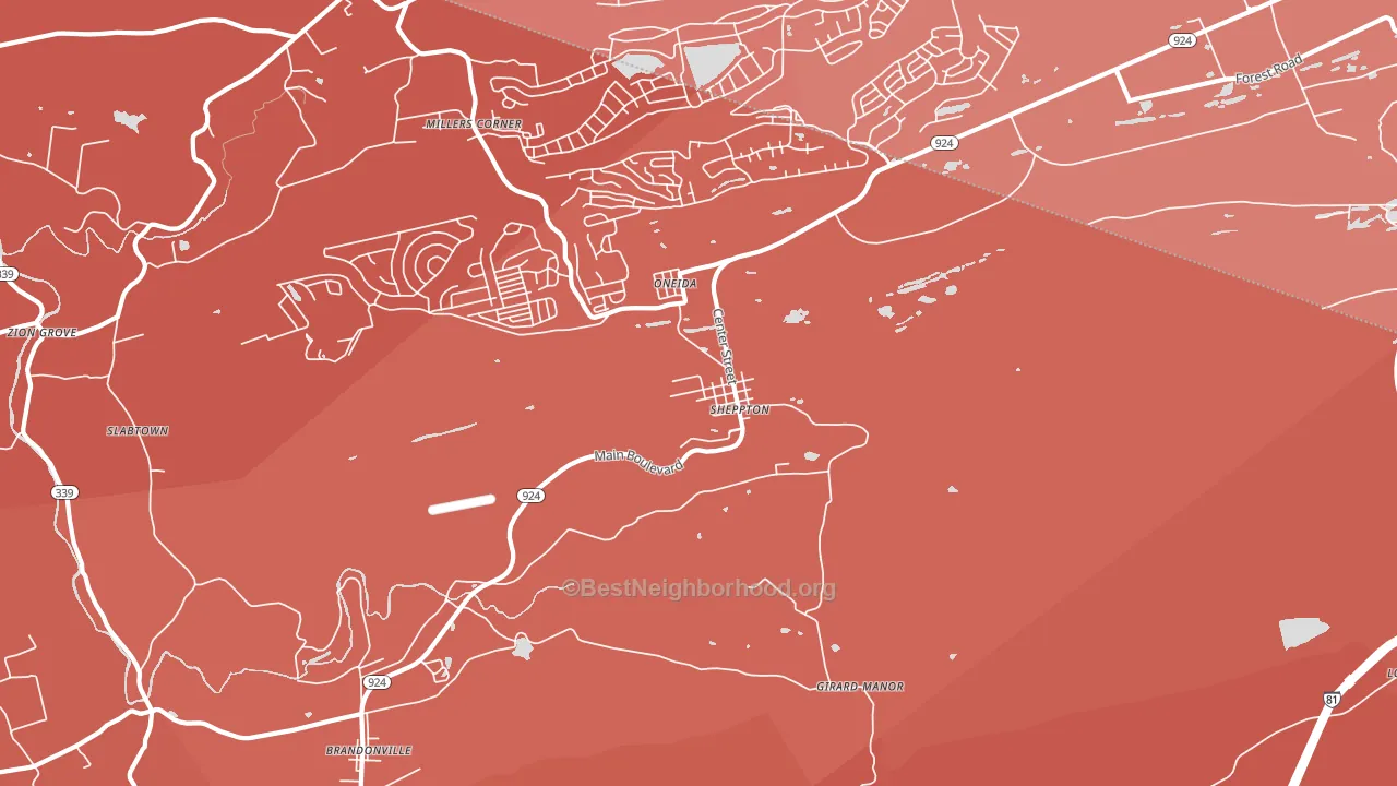 18248, PA block-group political-lean map