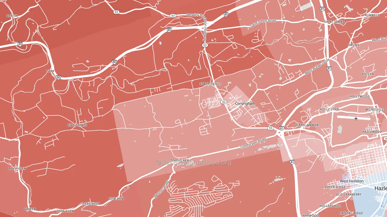 18249, PA block-group political-lean map