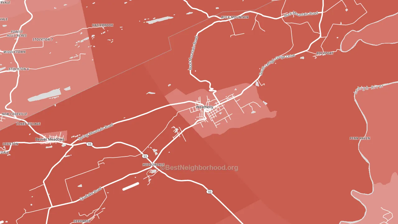 18255, PA block-group political-lean map