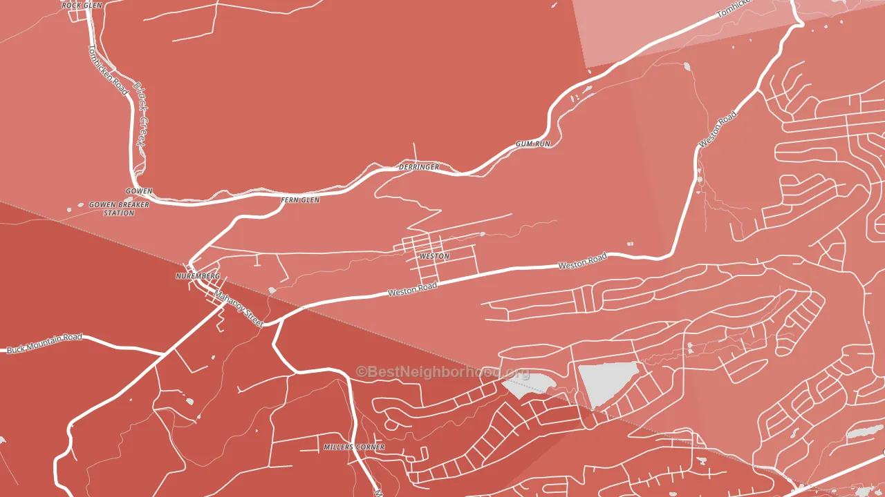 18256, PA block-group political-lean map
