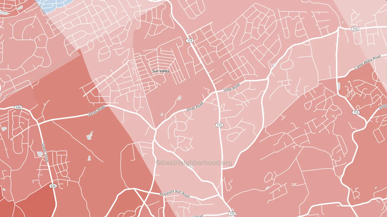 18330, PA block-group political-lean map