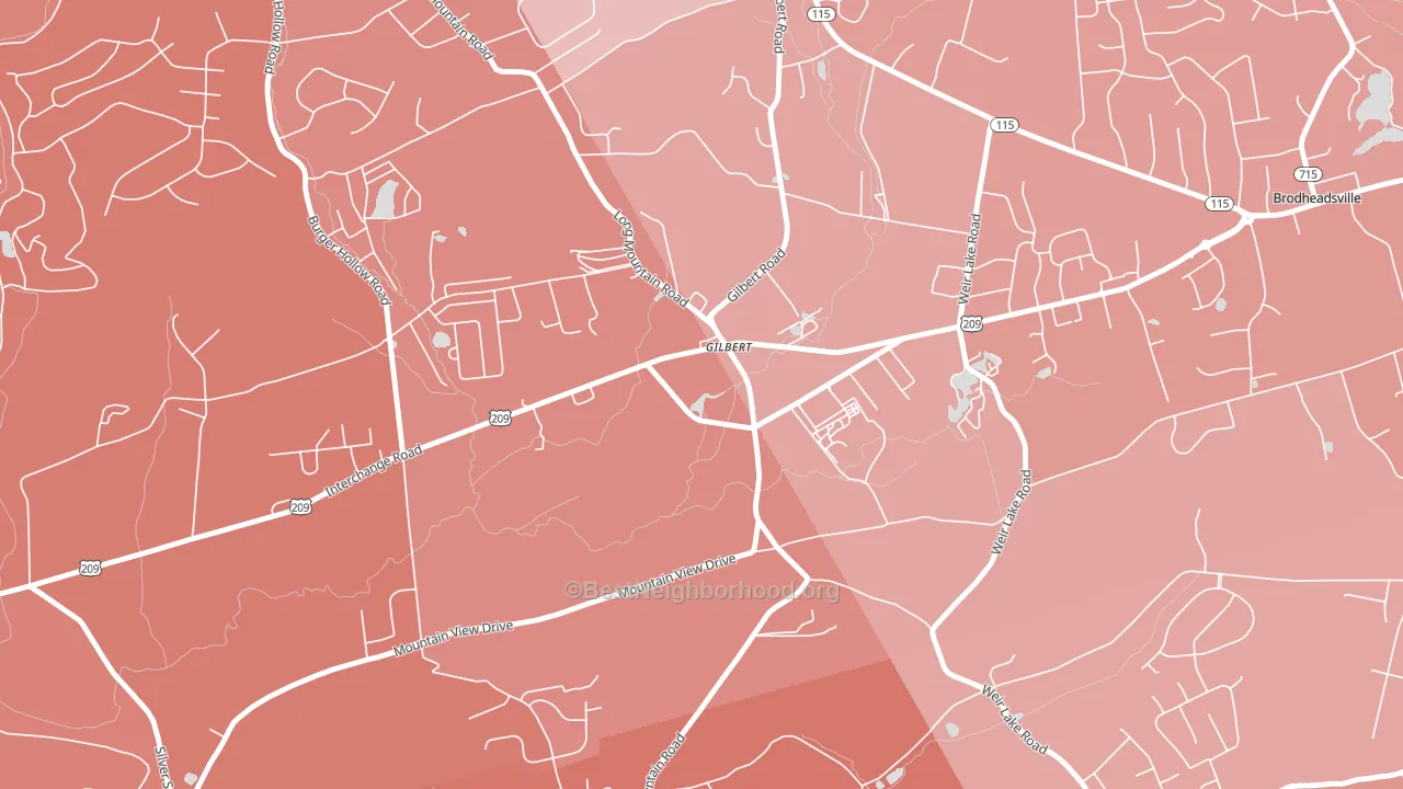 18331, PA block-group political-lean map