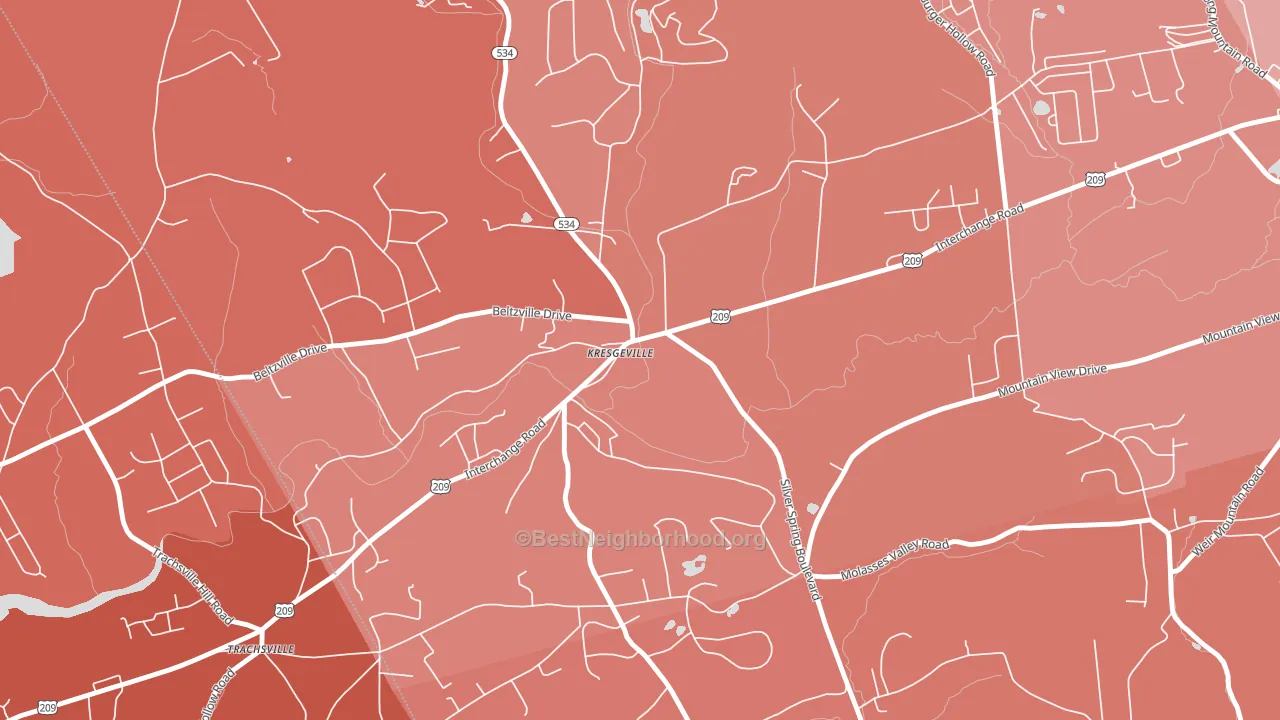 18333, PA block-group political-lean map