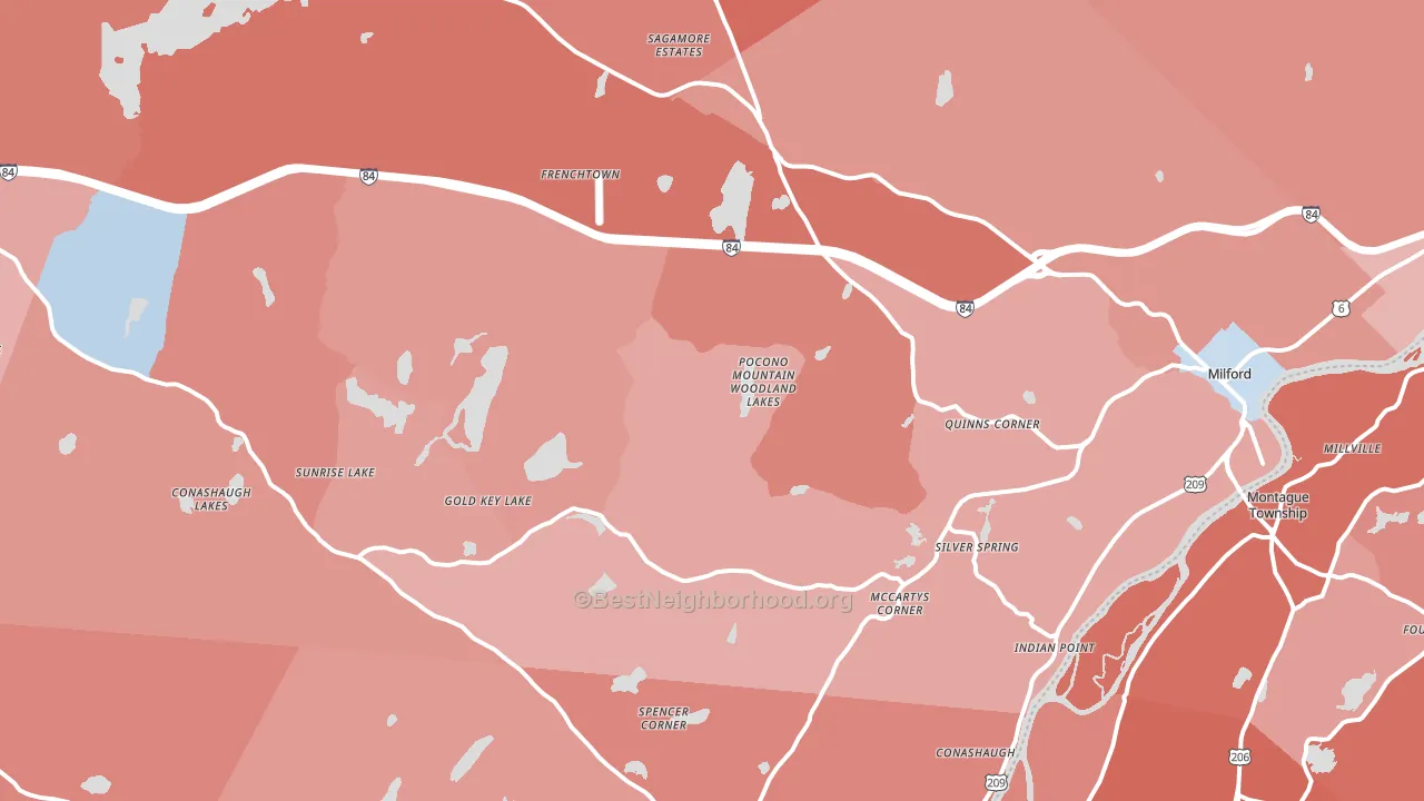18337, PA block-group political-lean map