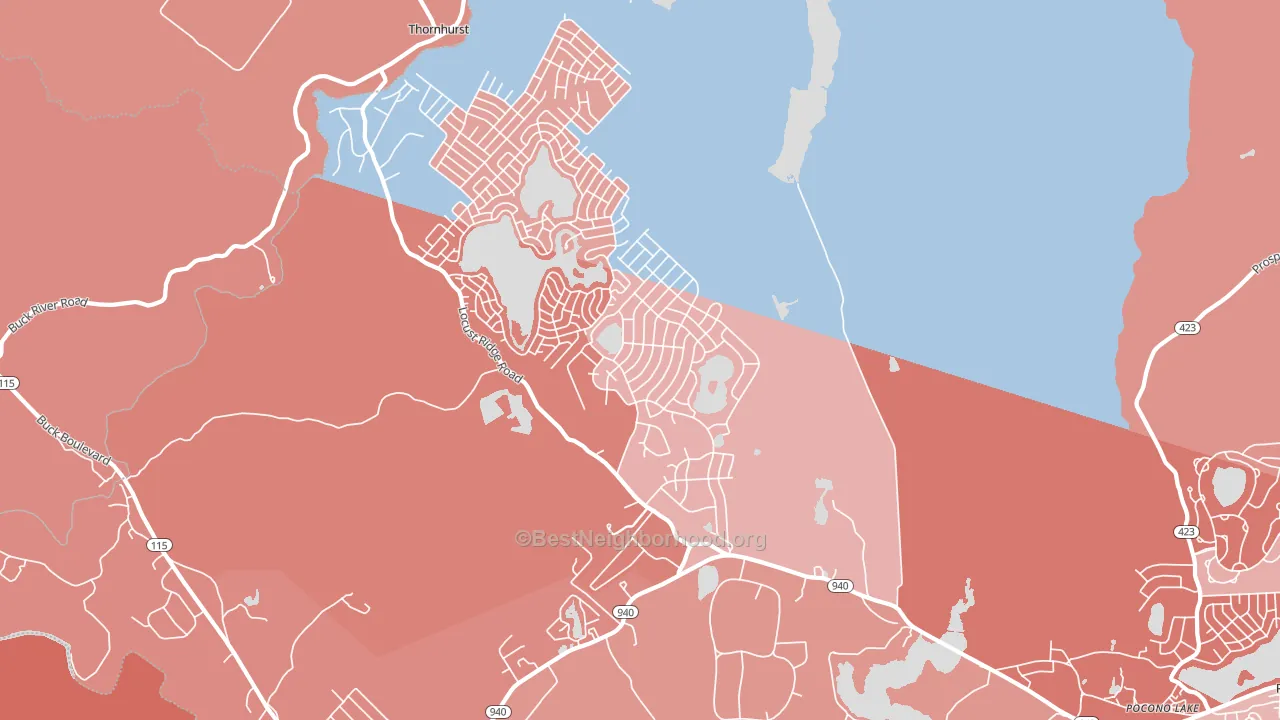 18347, PA block-group political-lean map