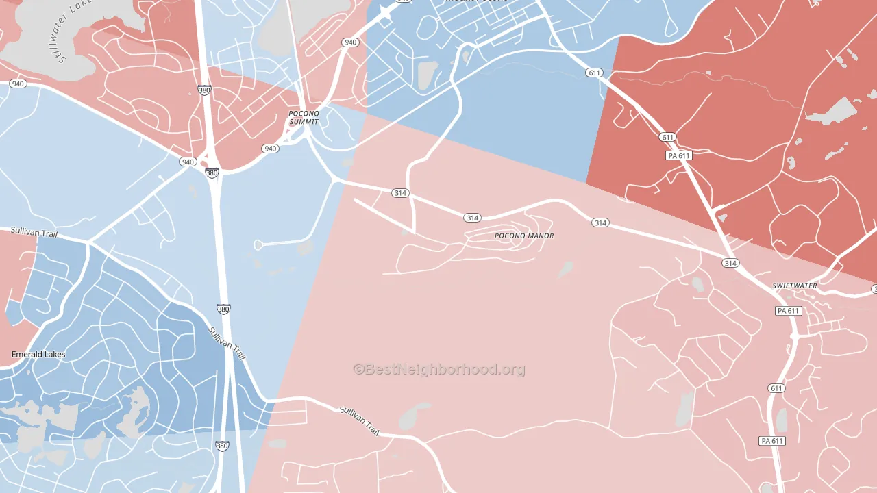 18349, PA block-group political-lean map