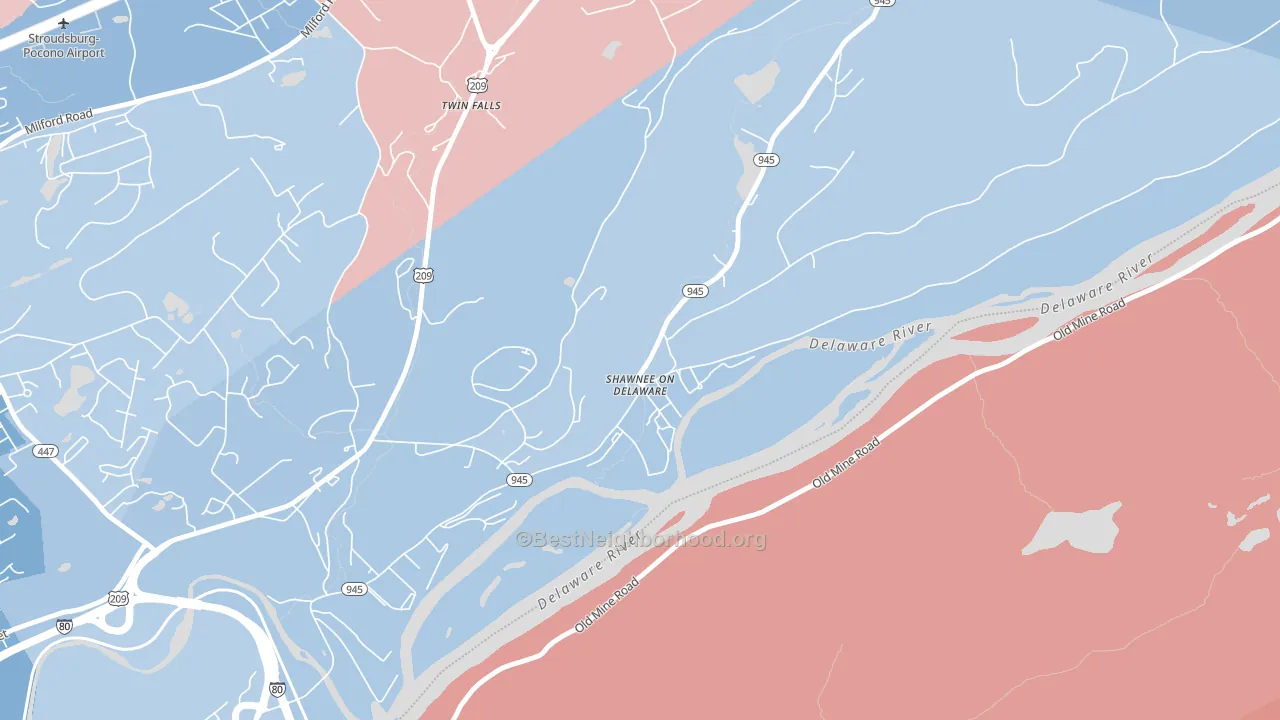 18356, PA block-group political-lean map