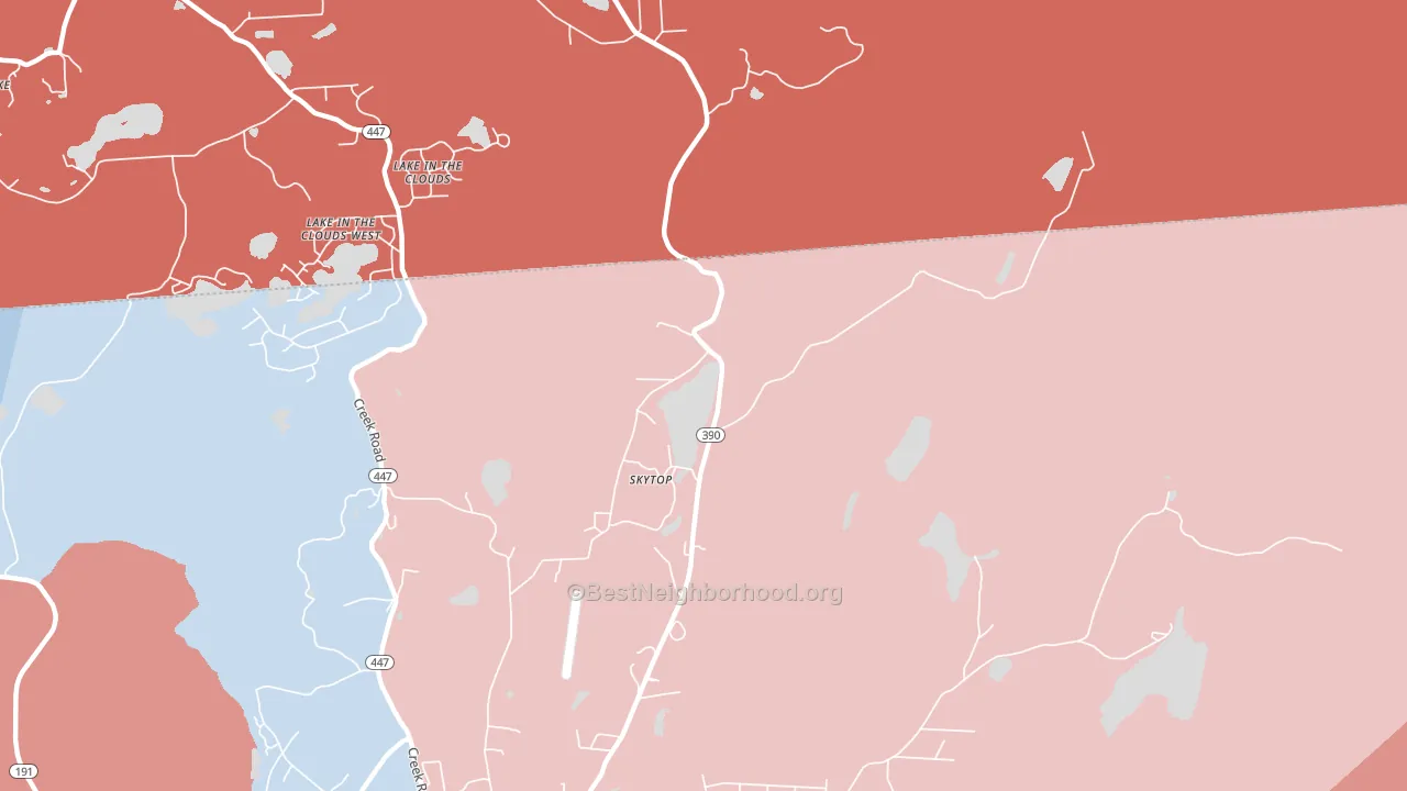 18357, PA block-group political-lean map