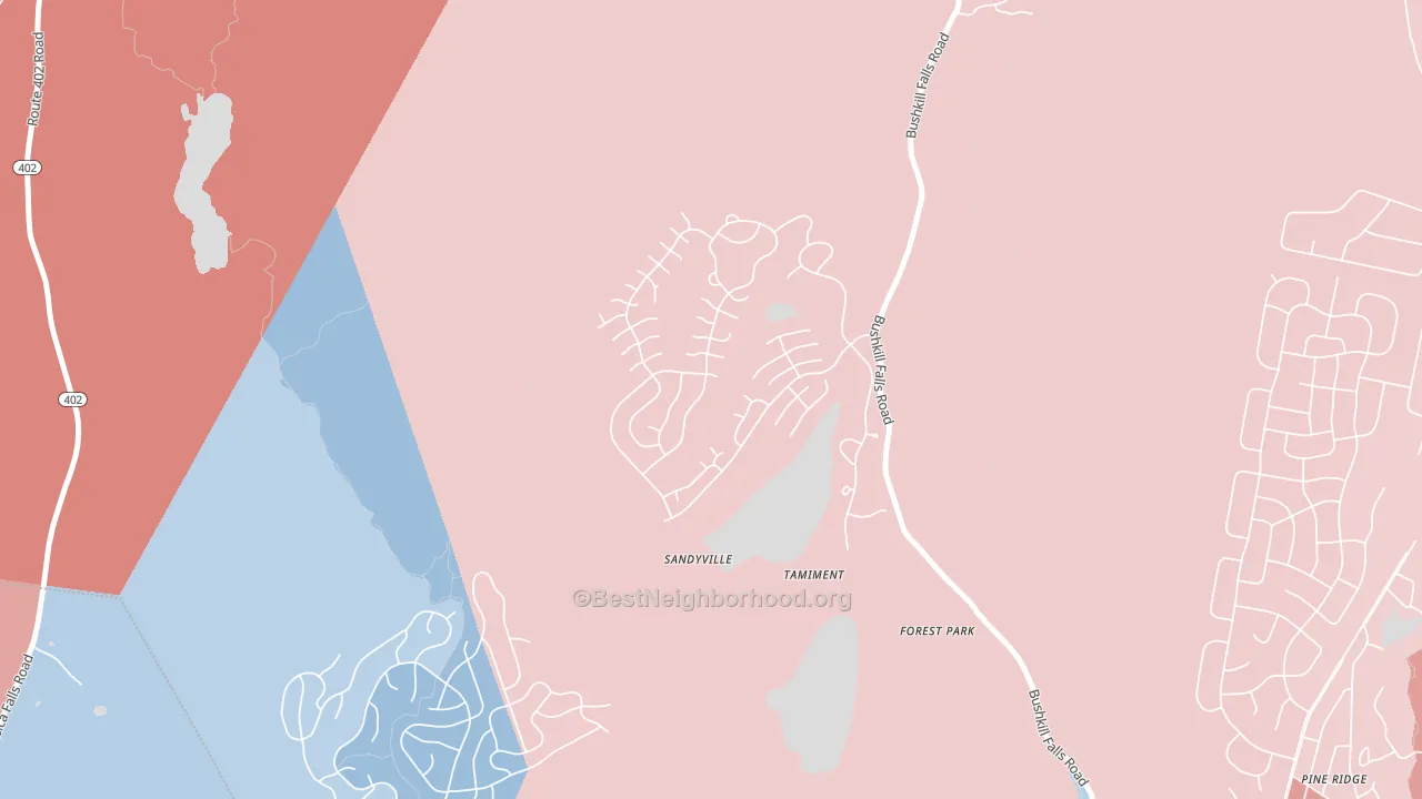 18371, PA block-group political-lean map