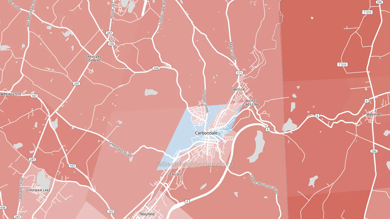 18407, PA block-group political-lean map