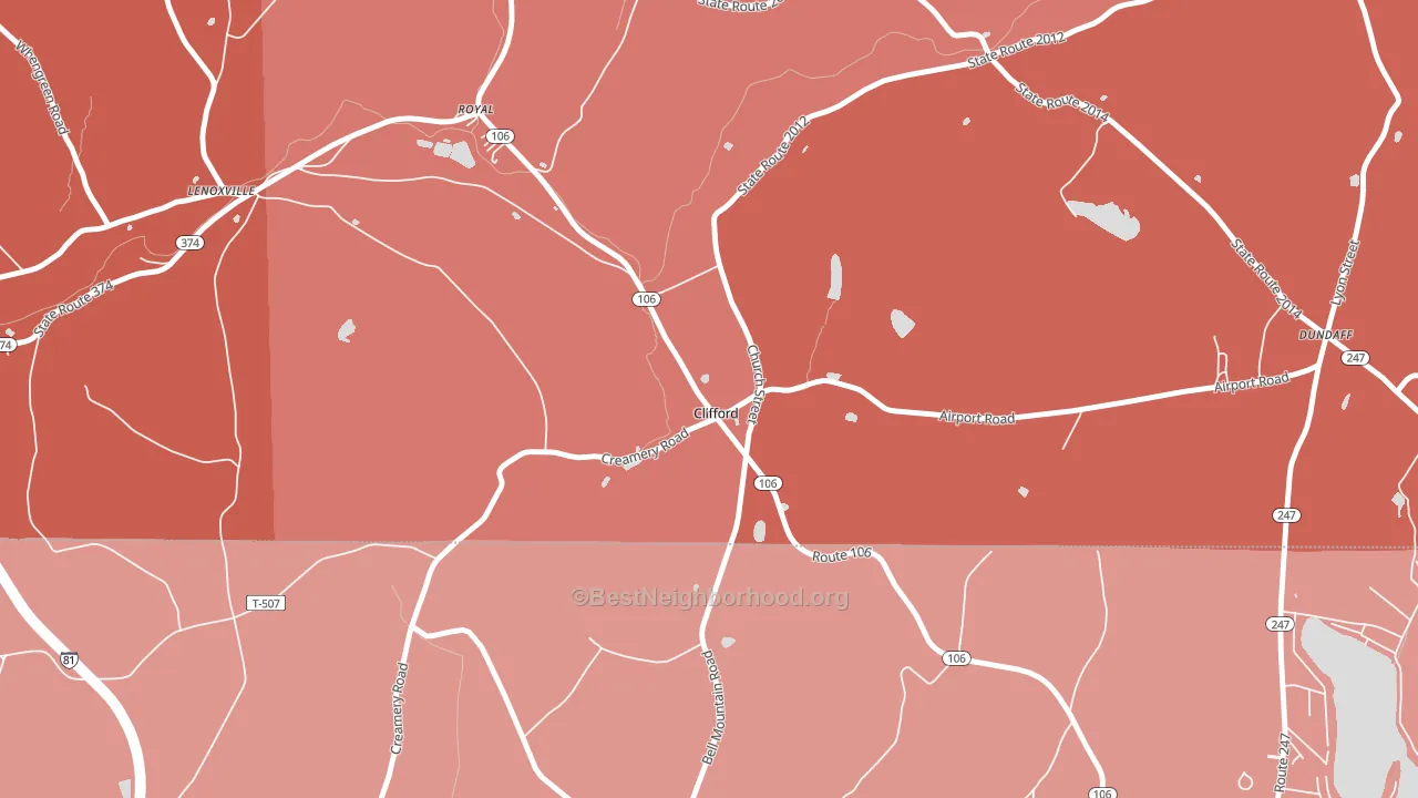 18413, PA block-group political-lean map