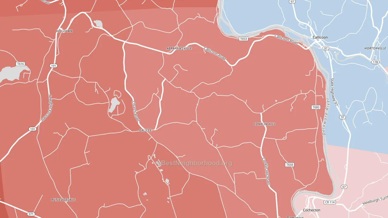 18415, PA block-group political-lean map