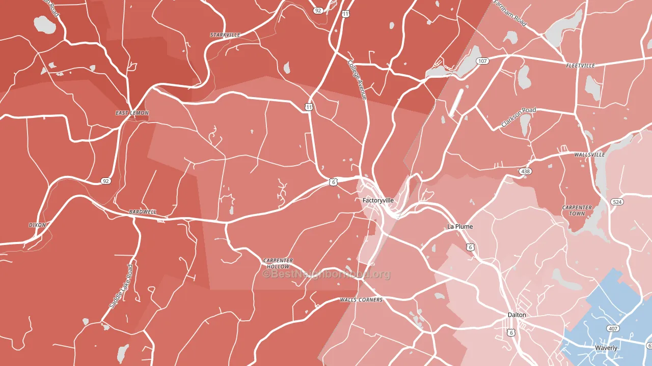 18419, PA block-group political-lean map