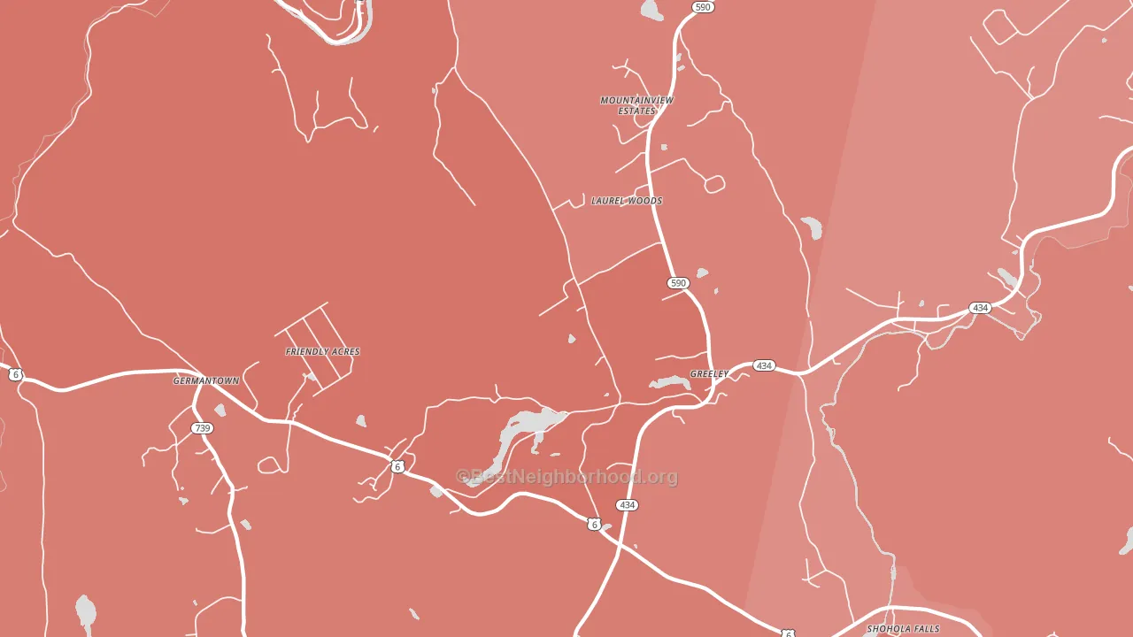 18425, PA block-group political-lean map