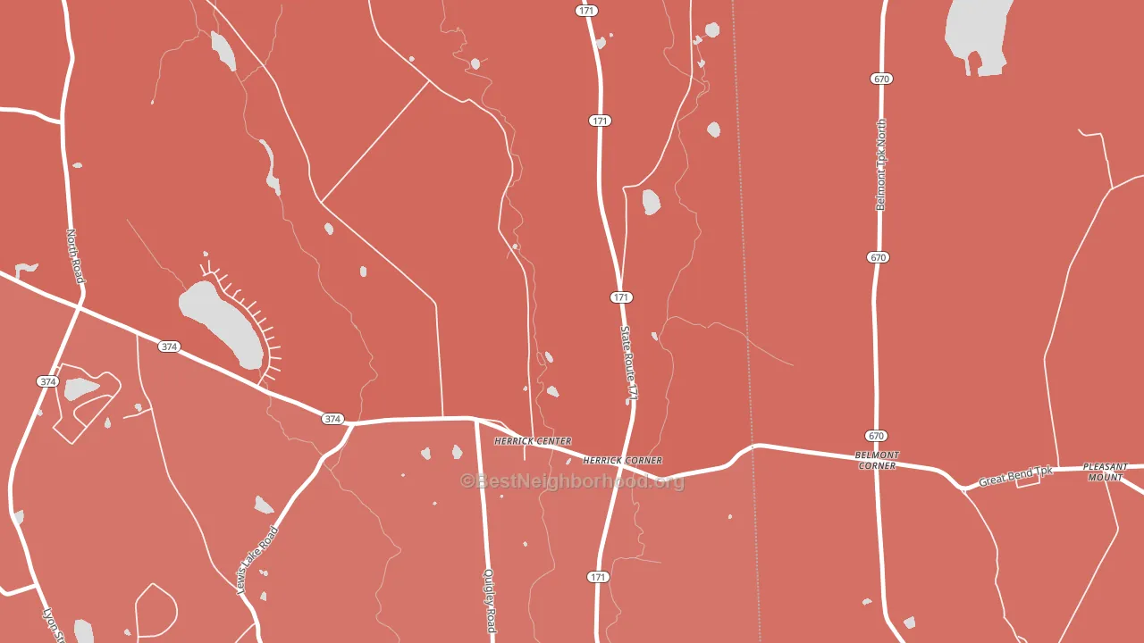 18430, PA block-group political-lean map