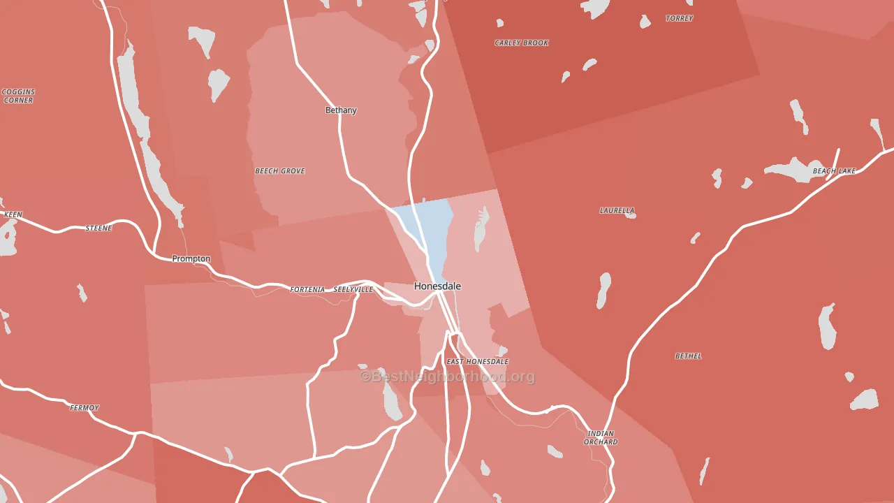 18431, PA block-group political-lean map