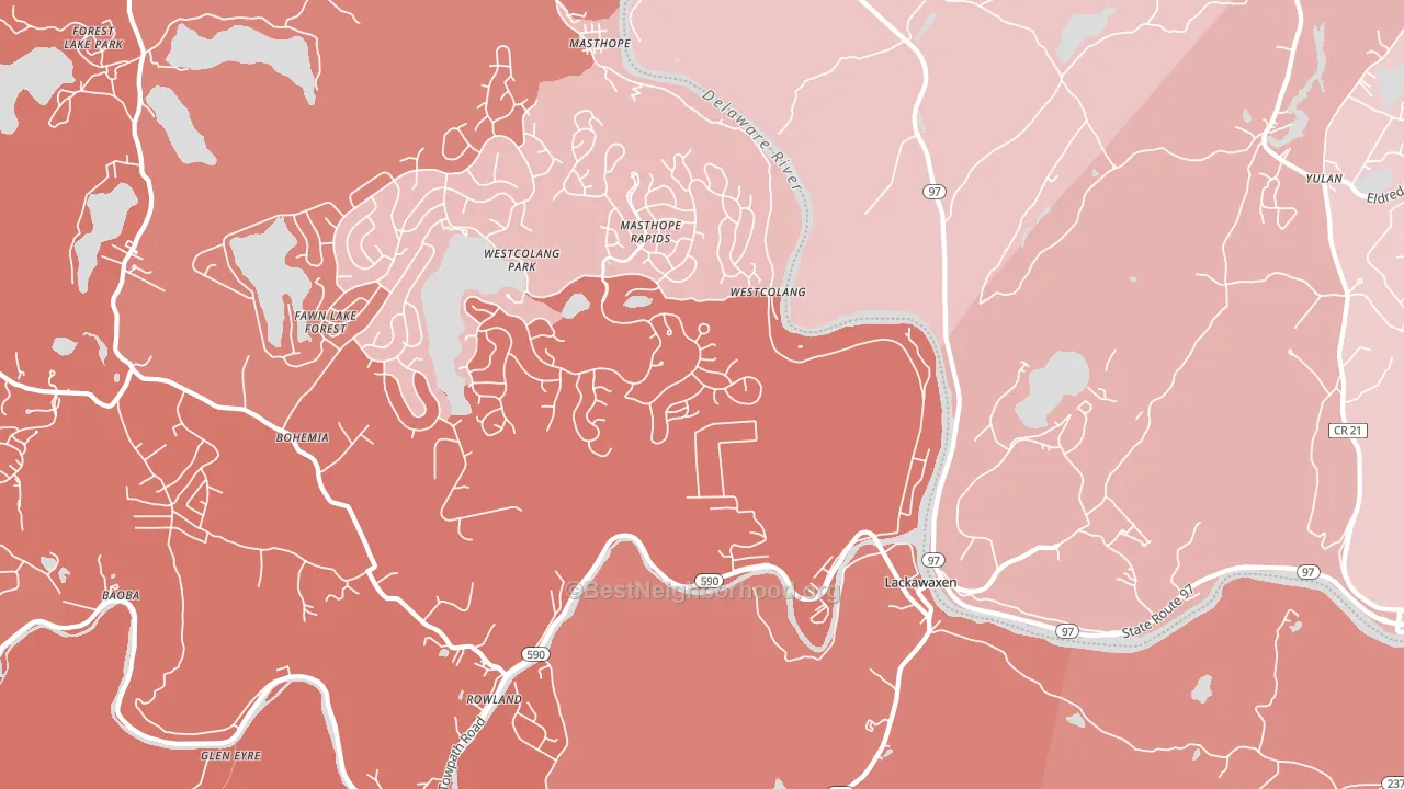 18435, PA block-group political-lean map